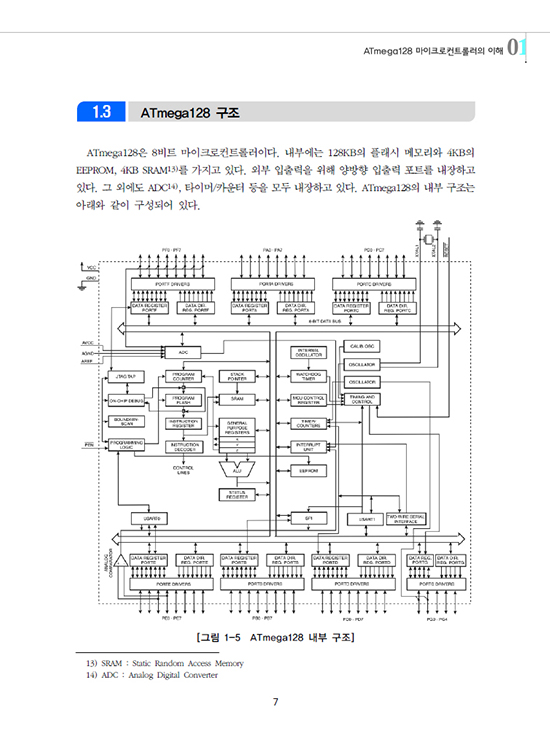 실험 Kit와 함께하는 ATmega128 마이크로컨트롤러 제어실습(1판)